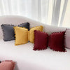 Velvet Bow Accent Pillow Cover