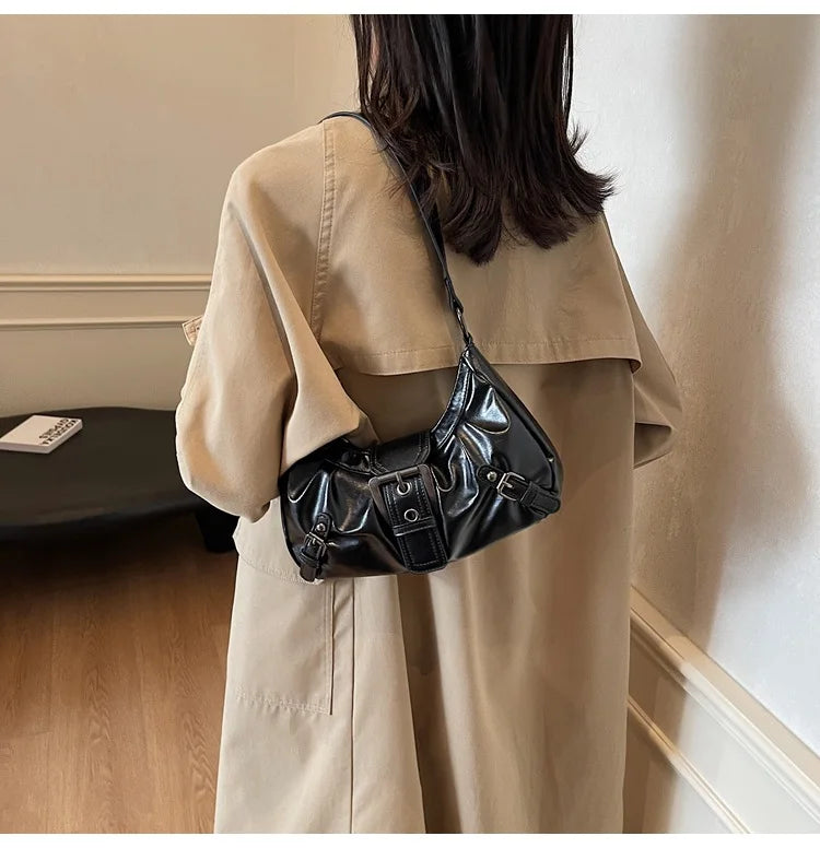 Y2K Retro Pleated Hobo Shoulder Bag