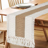 Boho Cotton Tassel Table Runner for Farmhouse & Wedding Decor