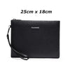 Men's Soft PU Leather Clutch Bag with Zipper Closure