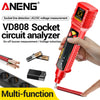 Socket Tester with AC/DC Voltage Detection and Polarity Check