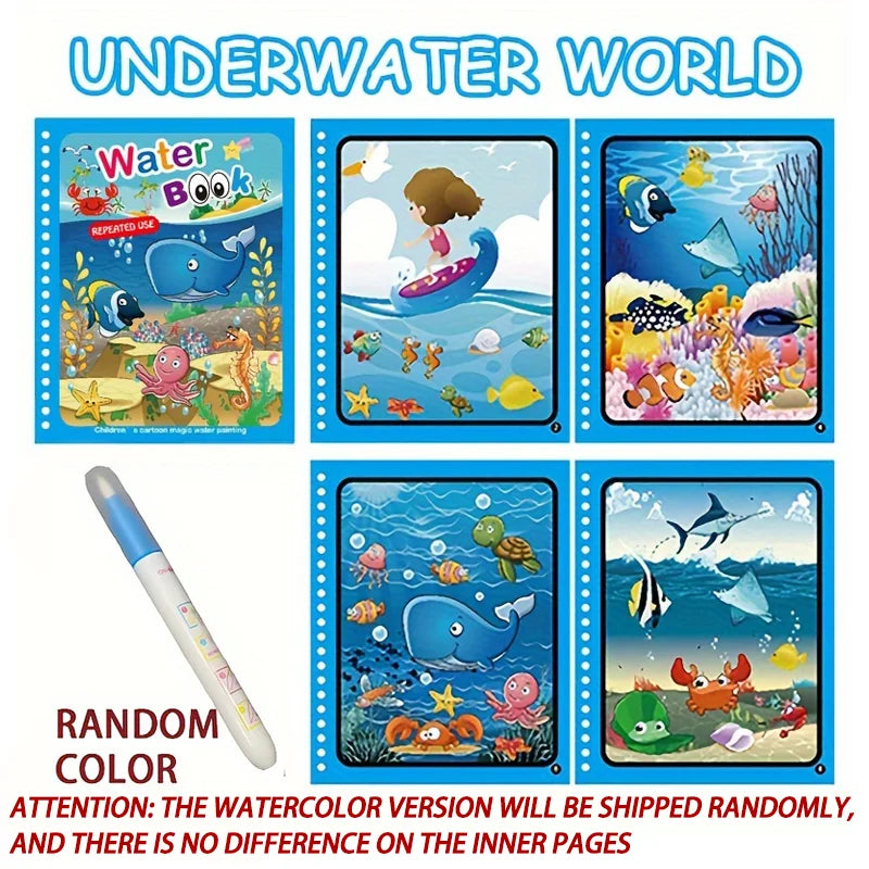 Reusable Magic Water Drawing Book for Kids