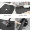 A collection of cleaning tools including a shower nozzle, sweeping robot, vacuum, and washing machine gentle mode setting.