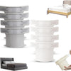 A set of white non-slip sheet fixing clips and straps for securing bedding.