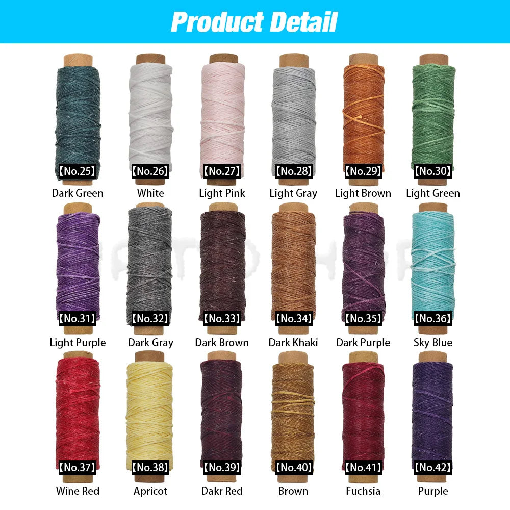 Flat Waxed Polyester Thread for Leathercraft and Sewing