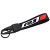 Black and red brake fluid reservoir cover sock for Yamaha R1 R6 motorcycle.