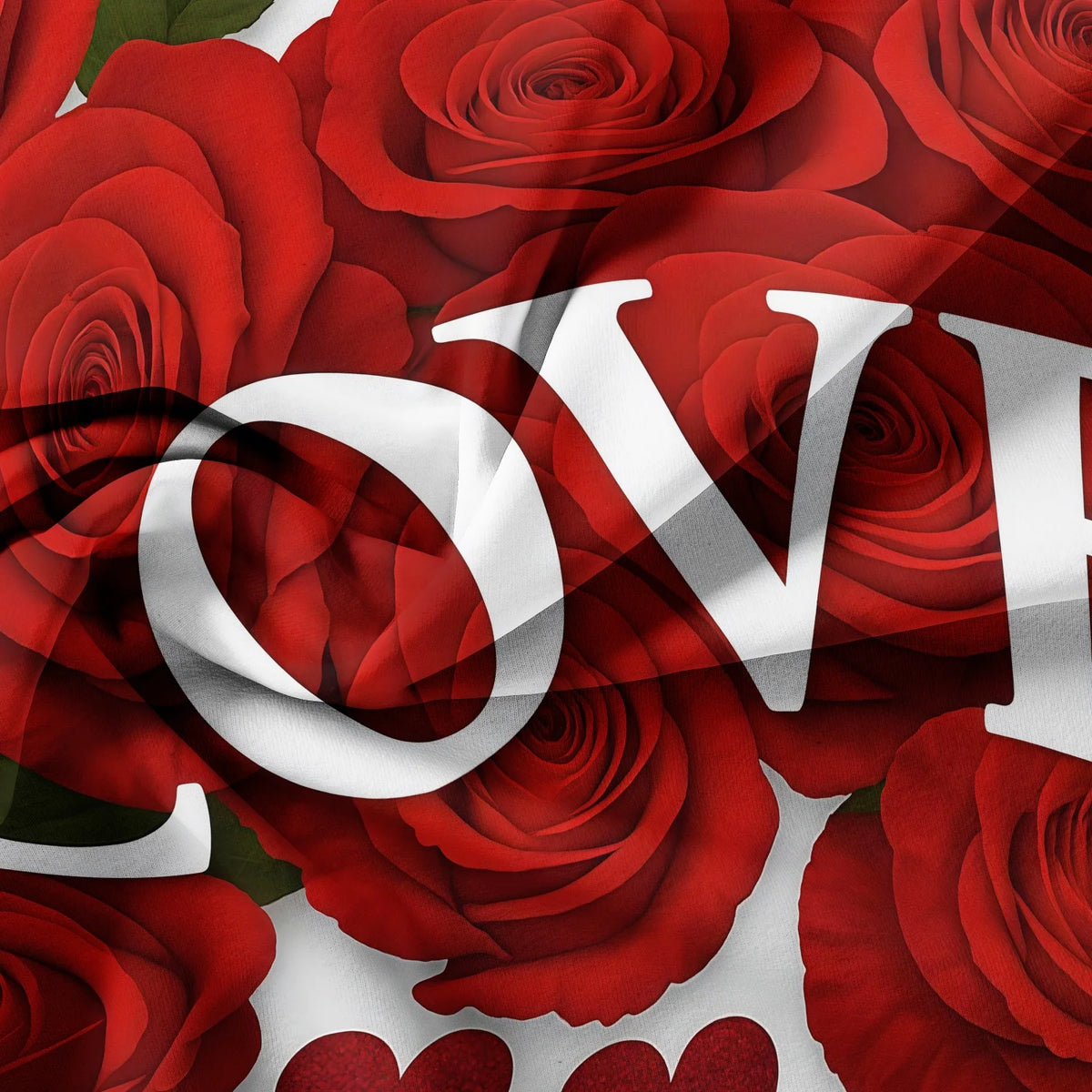 Romantic Red Rose Bedding Set with Duvet Cover and Pillowcases