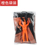 Orange hand-throw parachute toy with a mini soldier for outdoor kids play