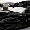 Black Microfiber Fleece Blanket