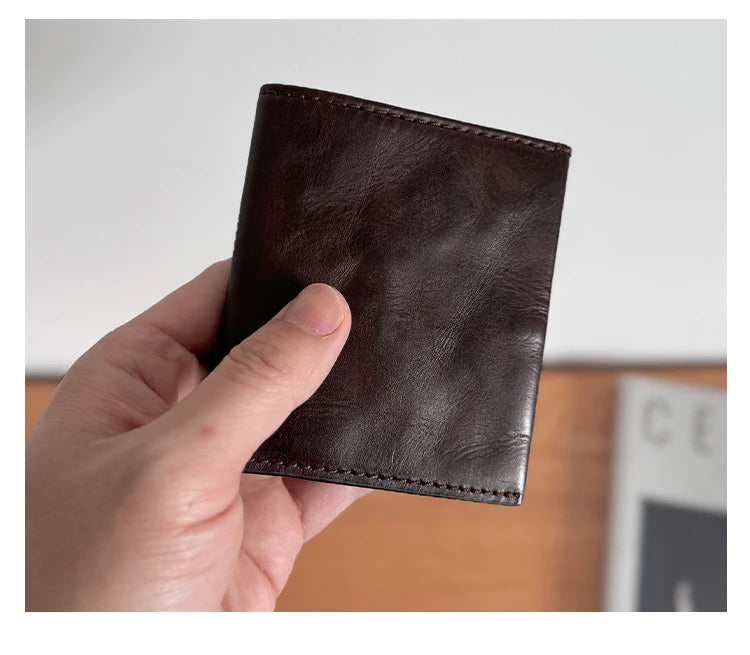 Vintage Genuine Leather Bifold Wallet