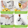 Large Drawstring Canvas Storage Bags with Side Zipper for Vegetables and Fruits