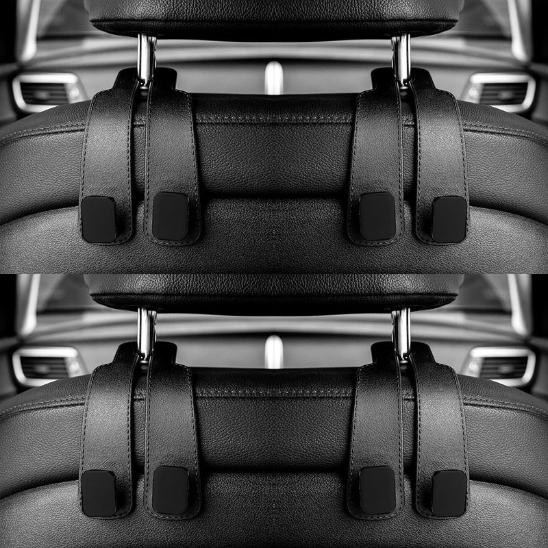 Car Headrest Hooks - Set of 2 Seat Back Organizers