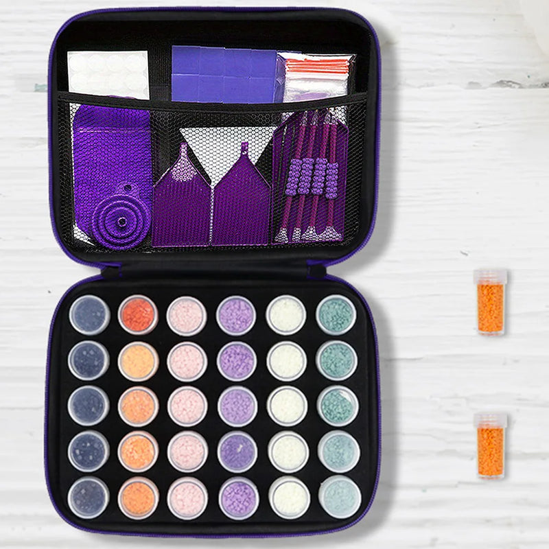 5D Diamond Painting Kit with Storage Box & Tools