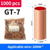 Bag of 1000 pieces of gold-colored copper wire used for crimping terminals