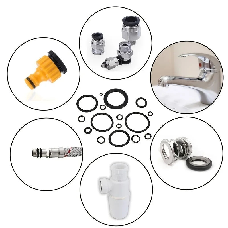 Multi-Purpose Rubber O-Ring Seal Assortment Kit
