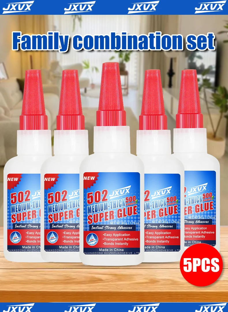 Professional Grade Super Glue – Extra Strong Instant Adhesive for Plastic, Metal, Wood & More