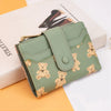 Compact PU Leather Wallet for Women with Card Slots and Coin Pocket