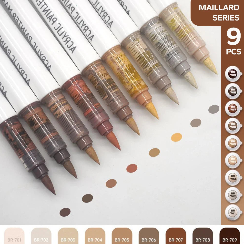 Professionelles Acryl-Pinselmarker Set