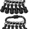 Black magnetic 1/4 inch hex bit holder keychain with quick-release chuck tool