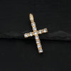 Iced-Out Cross Pendant Necklace with Tennis Chain