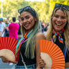 Classic Bamboo Folding Fan with Blank Canvas Design