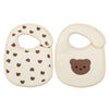 Soft Cotton Baby Bibs with Waterproof Backing – Set of 2