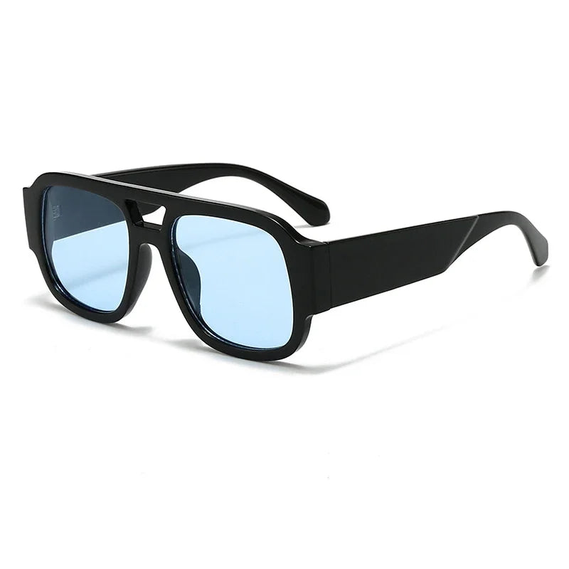 Retro Square Leopard Print Sunglasses for Women