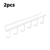 6-Hook Under Cabinet Storage Rack for Kitchen and Closet Organization