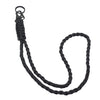 Black paracord lanyard keychain with a zinc alloy clip