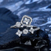 Asymmetrical Clover Moissanite Ring in 14K Gold Filled