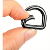 Stainless Steel D-Ring Clips with Snap Hooks for Bags and Keychains (Set of 5)