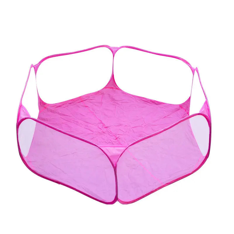 Valla de Juego Plegable y Portátil para Mascotas con Paneles Transparentes