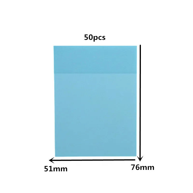 Clear Self-Adhesive Sticky Notes Pack of 50