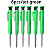 Professional Carpenter Pencils with Built-in Sharpener (Set of 6)