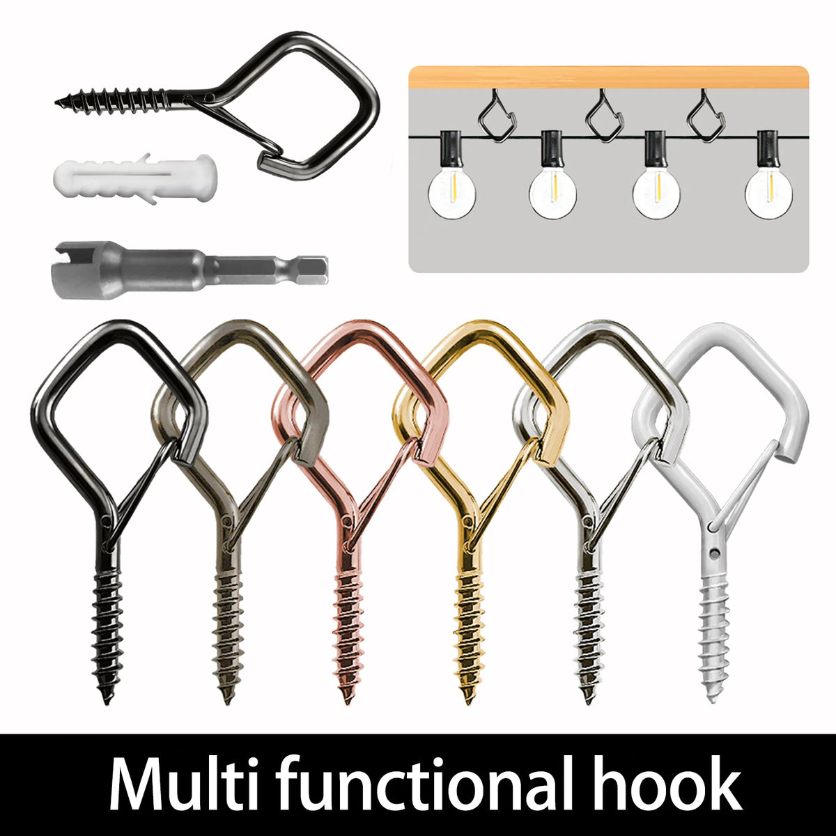 Square Snap Safety Hooks for Hanging and Organizing