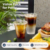 Clear Disposable Plastic Cups with Lids and Straws for Iced Coffee and Smoothies