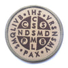 Knights Templar Cross Patch with Hook and Loop Backing