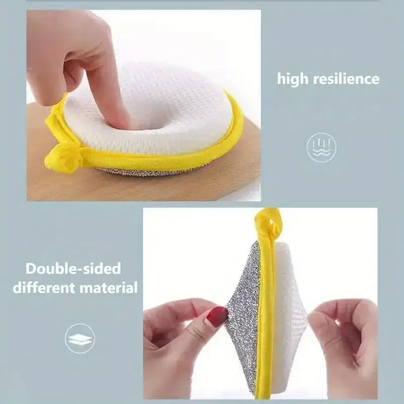 Double-Sided Dish Sponge with Scrubber – Absorbent Kitchen Cleaning Tool