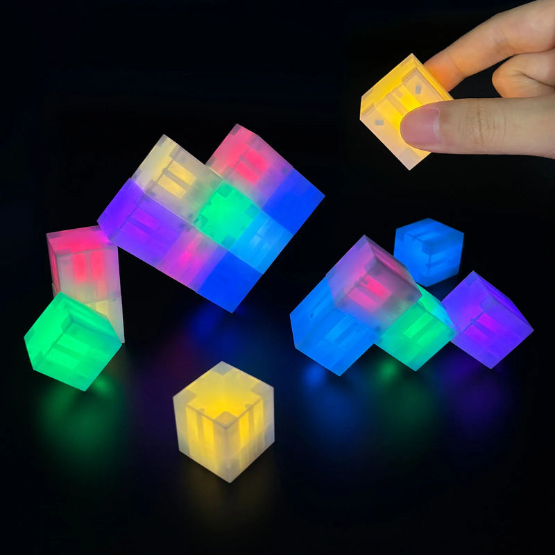 Magnetic LED Building Blocks with Night Light Effect
