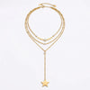 Triple-Layer Y-Chain Necklace