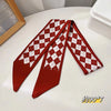 Floral Print Silk Hair Scarf for Women – Long Ribbon Headband