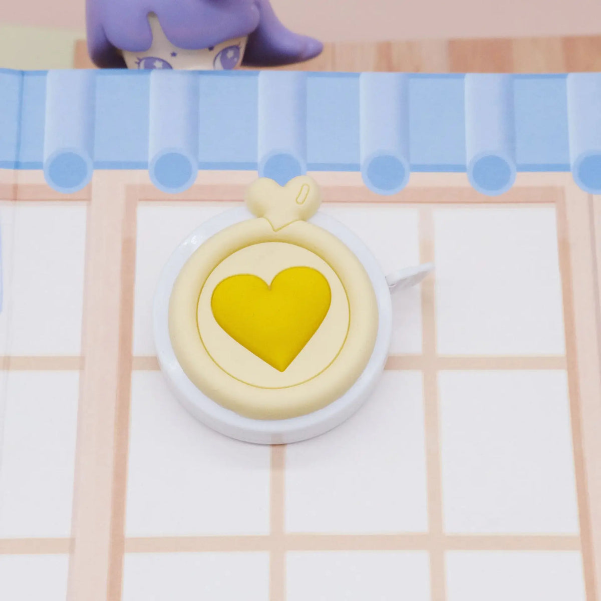 Pastel Heart-Shaped Retractable Tape Measure