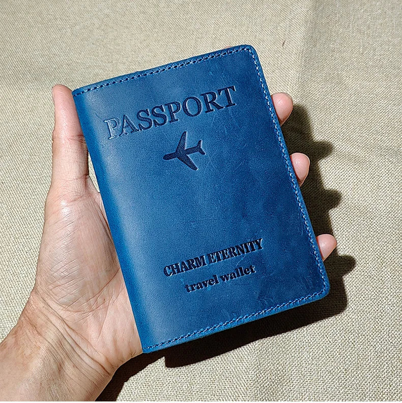 RFID-Blocking Leather Passport Holder