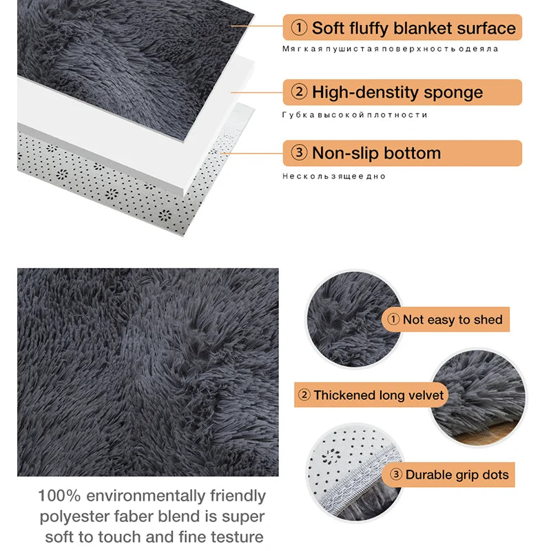Plush Shag Area Rug – Soft, Cozy, and Modern