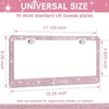 Crystal Rhinestone License Plate Frame with Screw Caps