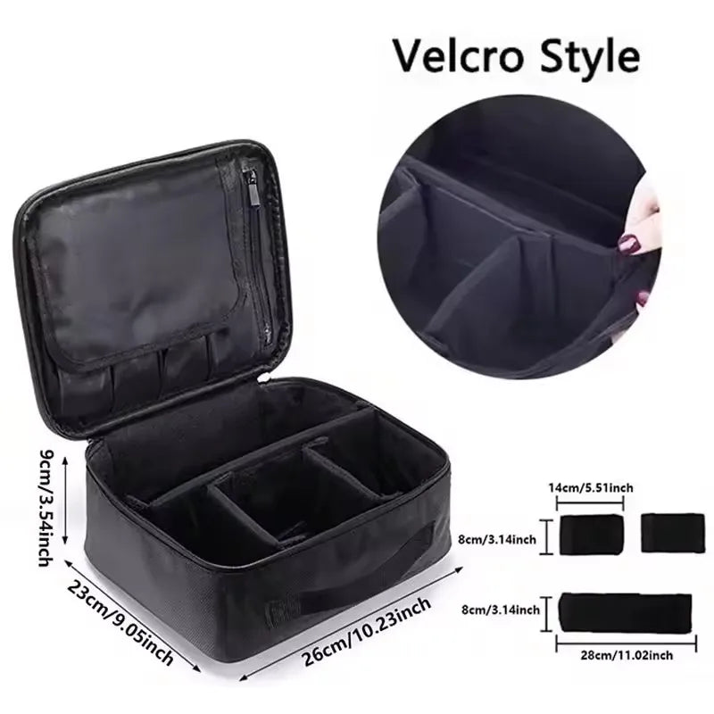 Large Capacity Waterproof Makeup Bag with Zipper Closure