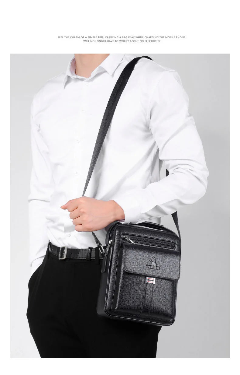 Vintage Waterproof Crossbody Messenger Bag for Men