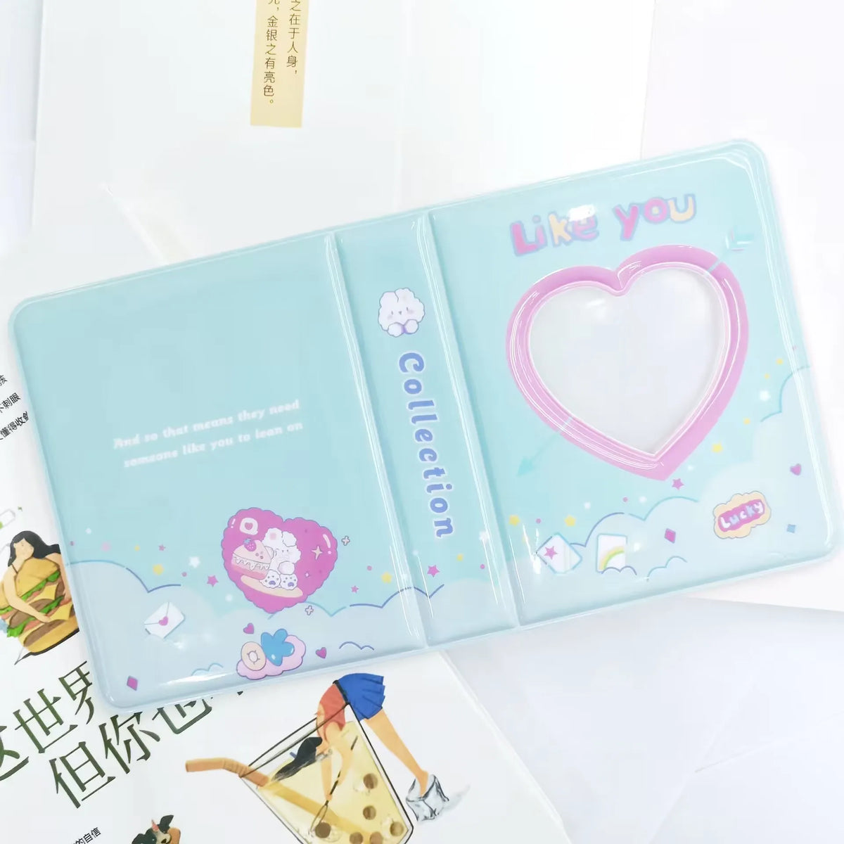 Heart-Shaped Mini Photo Album for K-pop Photocards