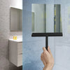 Shower Squeegee with Hanging Silicone Holder for Glass Doors & Mirrors