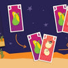 A set of colorful cards for the Taco Loco card game featuring illustrations of tacos and related elements.